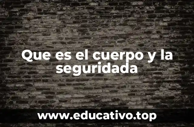 Que es el cuerpo y la seguridada