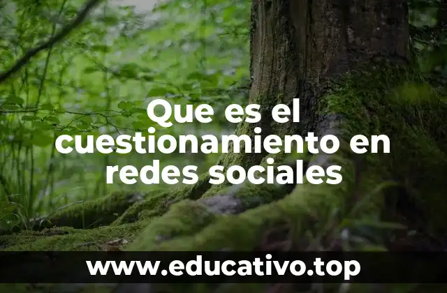Que es el cuestionamiento en redes sociales