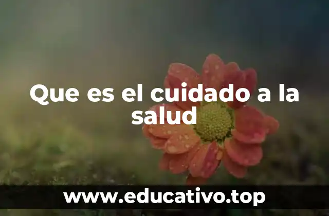 Que es el cuidado a la salud