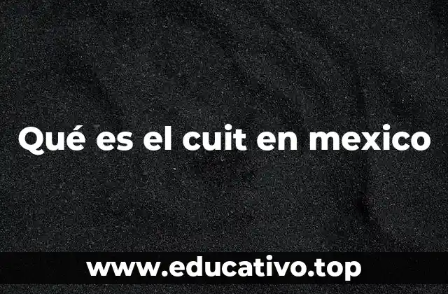 Qué es el cuit en mexico