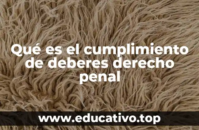 Qué es el cumplimiento de deberes derecho penal
