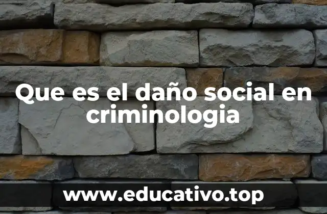 Que es el daño social en criminologia