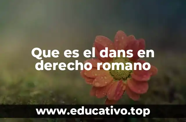Que es el dans en derecho romano