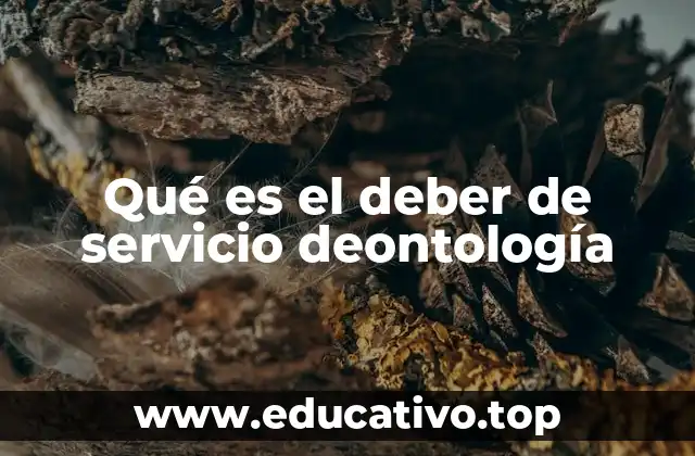 Qué es el deber de servicio deontología
