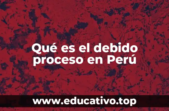 Qué es el debido proceso en Perú
