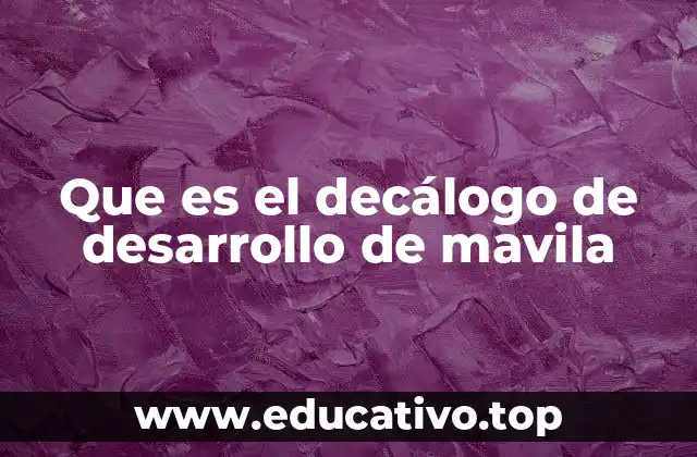 Que es el decálogo de desarrollo de mavila
