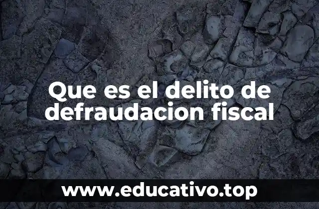 Que es el delito de defraudacion fiscal