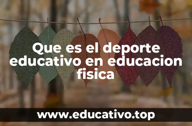 Que es el deporte educativo en educacion fisica