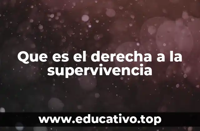 Que es el derecha a la supervivencia