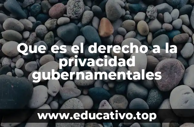 Que es el derecho a la privacidad gubernamentales