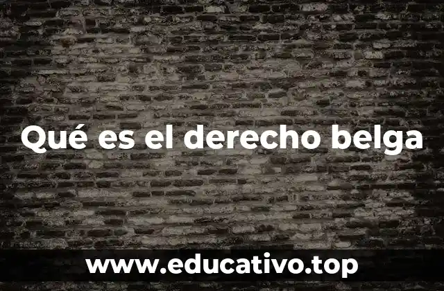 Qué es el derecho belga
