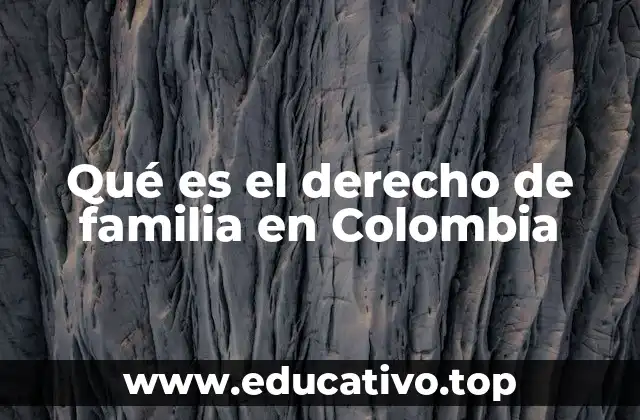 Qué es el derecho de familia en Colombia