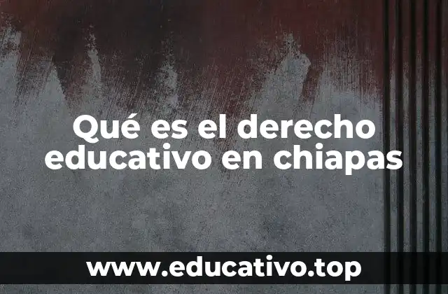 Qué es el derecho educativo en chiapas
