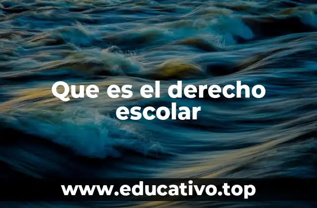 Que es el derecho escolar