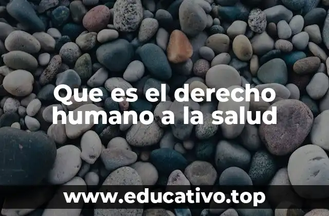 Que es el derecho humano a la salud