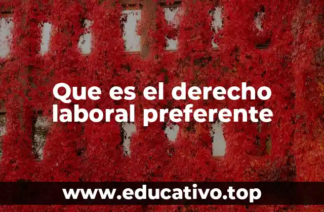 Que es el derecho laboral preferente