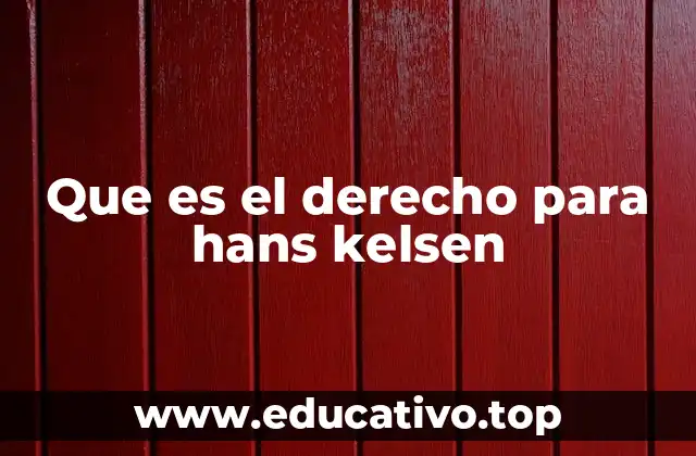 Que es el derecho para hans kelsen
