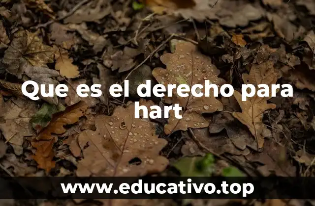 Que es el derecho para hart