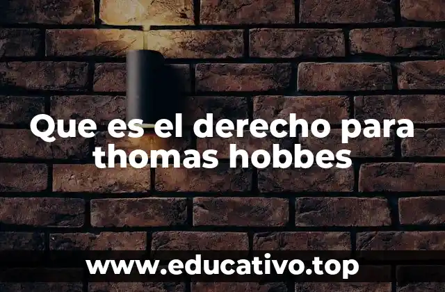 Que es el derecho para thomas hobbes