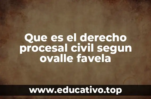 Que es el derecho procesal civil segun ovalle favela