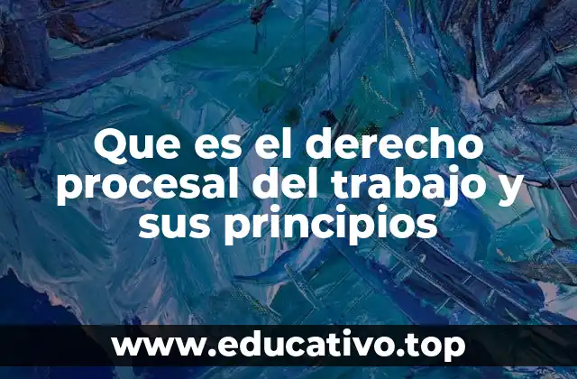 Que es el derecho procesal del trabajo y sus principios
