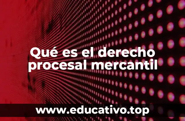 Qué es el derecho procesal mercantil