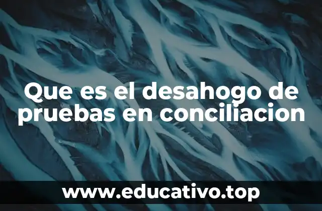 Que es el desahogo de pruebas en conciliacion