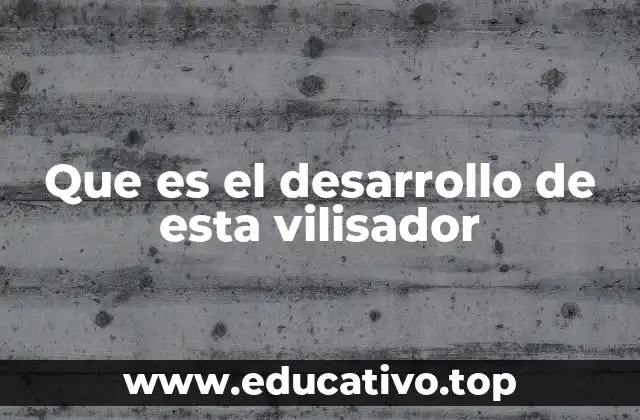 Que es el desarrollo de esta vilisador