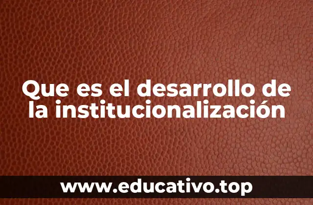 Que es el desarrollo de la institucionalización