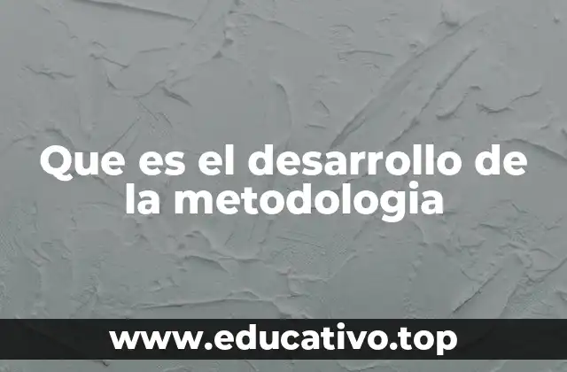 Que es el desarrollo de la metodologia