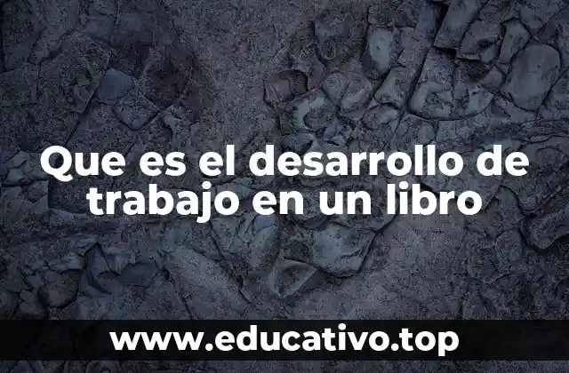 Que es el desarrollo de trabajo en un libro