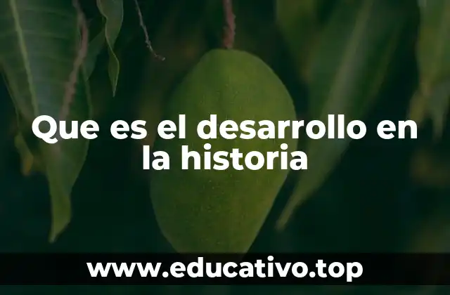 Que es el desarrollo en la historia