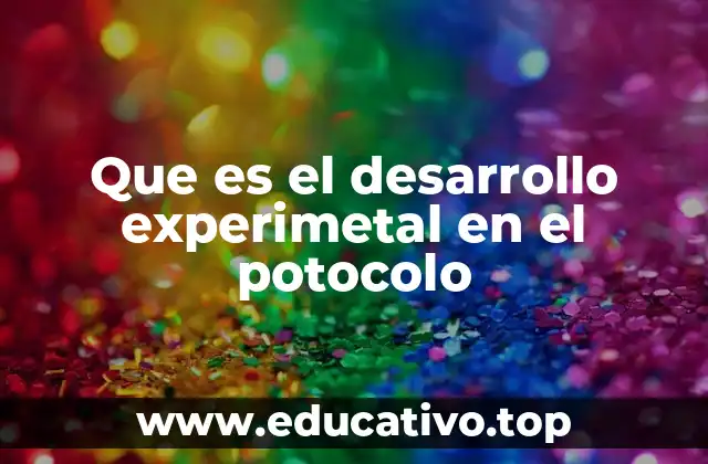 Que es el desarrollo experimetal en el potocolo
