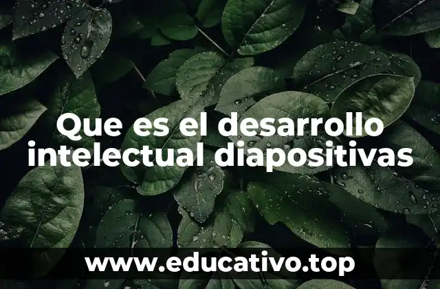 Que es el desarrollo intelectual diapositivas