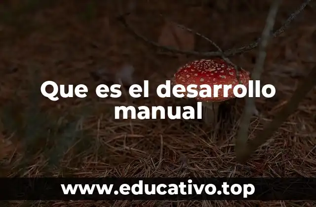 Que es el desarrollo manual