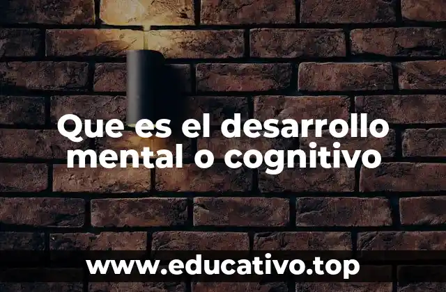 Que es el desarrollo mental o cognitivo