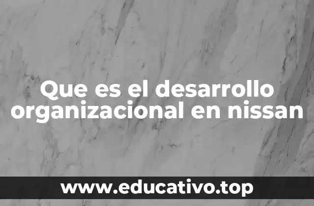 Que es el desarrollo organizacional en nissan
