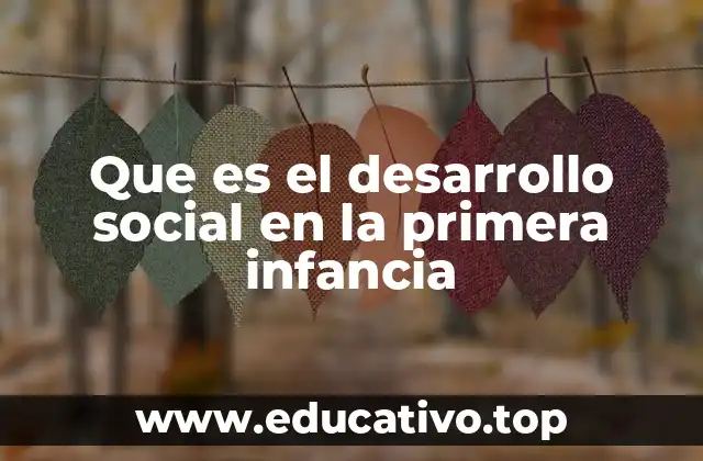 Que es el desarrollo social en la primera infancia