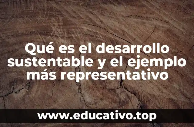 Qué es el desarrollo sustentable y el ejemplo más representativo