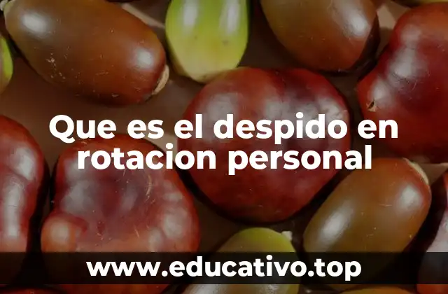 Que es el despido en rotacion personal
