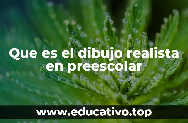 Que es el dibujo realista en preescolar