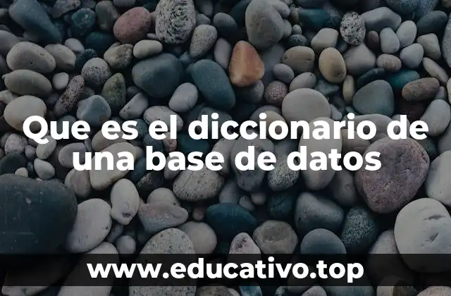 Que es el diccionario de una base de datos