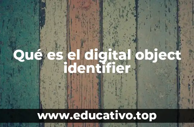 Qué es el digital object identifier