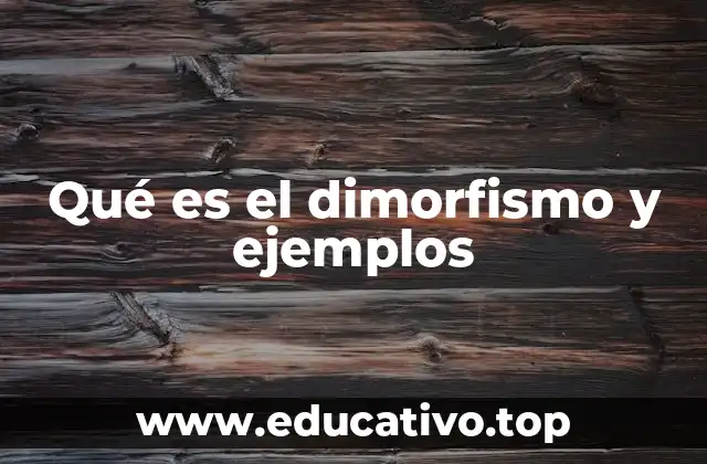 Qué es el dimorfismo y ejemplos