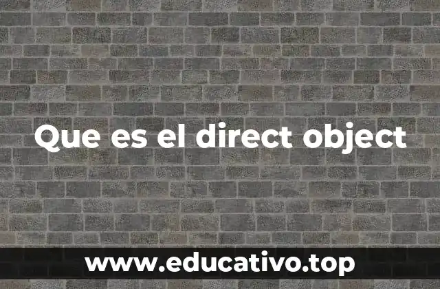 Que es el direct object