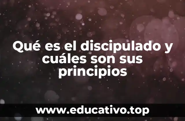 Qué es el discipulado y cuáles son sus principios