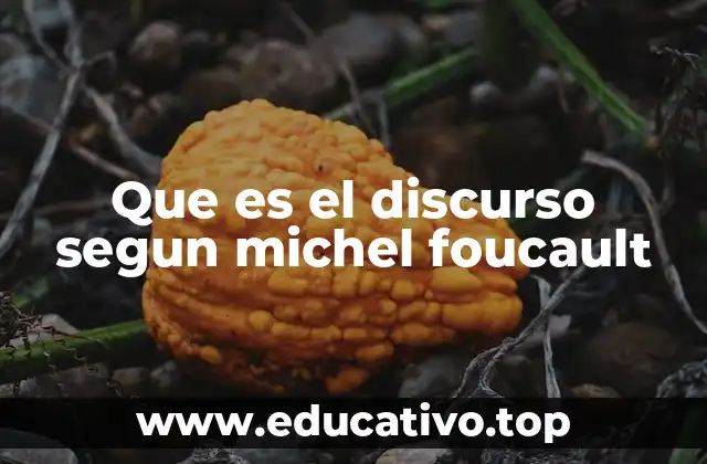 Que es el discurso segun michel foucault
