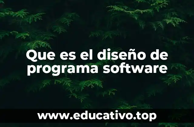 Que es el diseño de programa software