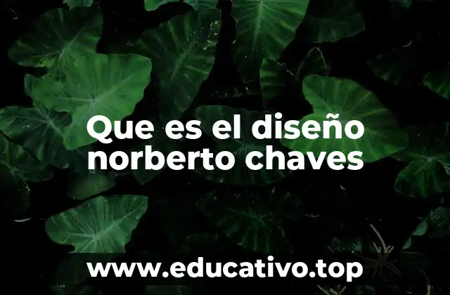 Que es el diseño norberto chaves