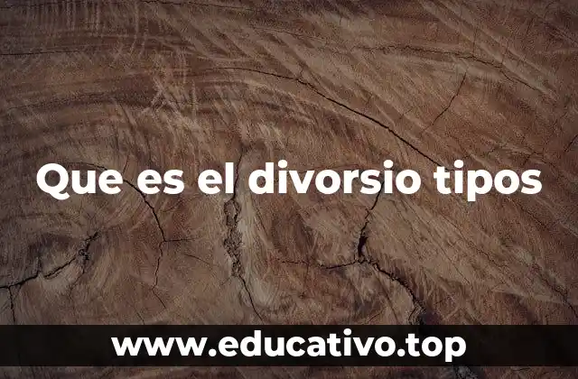 Que es el divorsio tipos